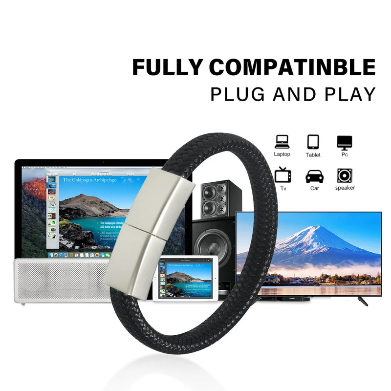 Bracelet USB 3.0 Flash Drive 64GB Black Wristband Pen Drive 32GB Creative Gifts Memory Stick 16GB Water Proof External Storage Carafolli