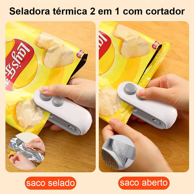 Plastic Bag Sealer Mini Portable USB Heat Bag Sealing Machine Plastic Bag Package Clip Bag Sealer Food Packaging Heat Sealer Carafolli